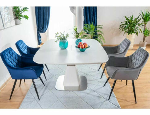 Стул SIGNAL LINEA Velvet Bluvel 14 серый/черный мат