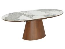 Стол обеденный SIGNAL MAROCCO Ceramic белый Pandoro/орех 160-200/90