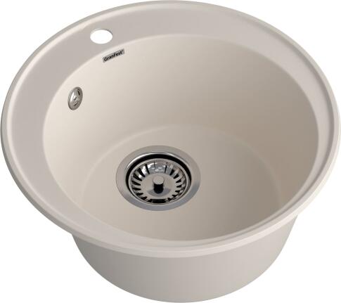 Кухонная мойка GRANFEST QUARZ Z-08 белый + сифон