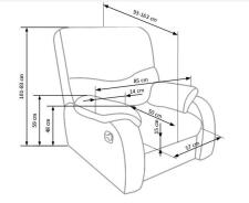 Кресло HALMAR JEFF раскладное, черный