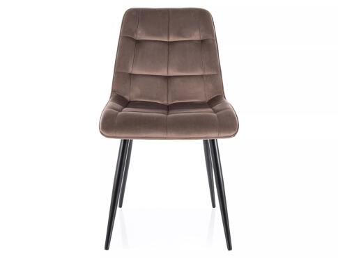 Стул SIGNAL CHIC Velvet Bluvel 38 капучино/черный