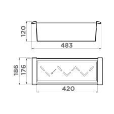 Коландер для мойки Omoikiri CO-04 IN нержавеющая сталь