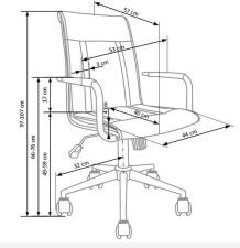 Кресло компьютерное HALMAR PORTO 2 белый/хром
