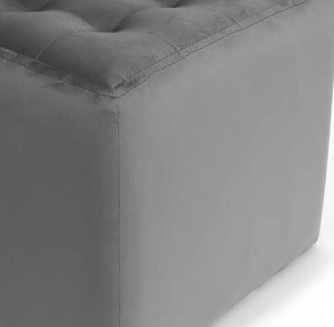 Пуф SIGNAL LORI Velvet Bluvel 14 серый