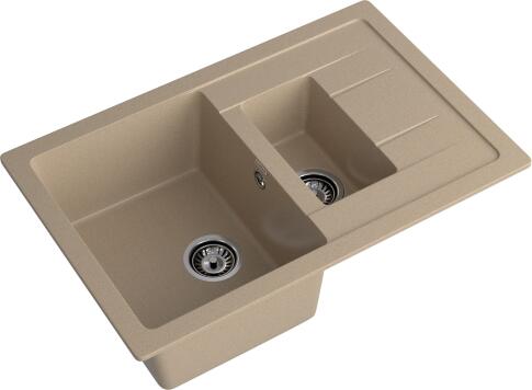 Кухонная мойка GRANFEST QUADRO Q-775KL песочный
