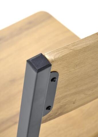 Комплект HALMAR MILTON (стол+ 4 стула) натуральный/черный