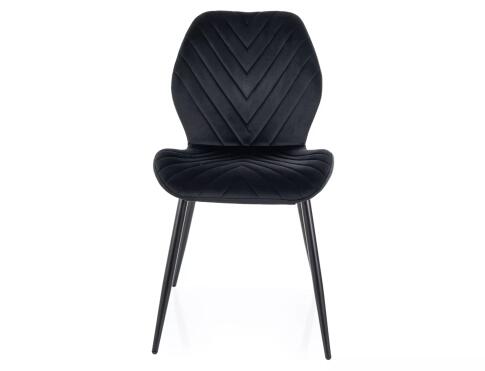 Стул SIGNAL MIKE Velvet Bluvel 19 черный/черный