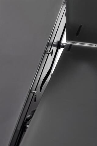 Стол обеденный HALMAR SILVESTRO темно-серый/черный 180-220/89