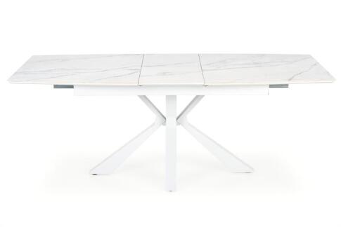 Стол обеденный HALMAR VIVALDI белый мрамор/белый 160-200/89
