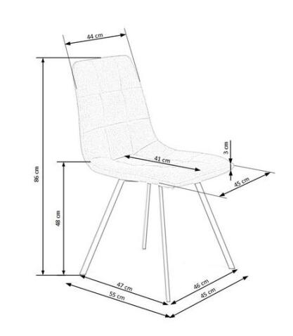 Стул HALMAR K402 бежевый/черный