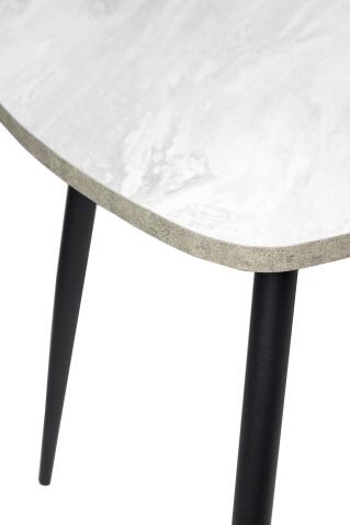 Стол ВВР Раздвижной пластиковый Лавант/бетон светлый/черный конус 110-150/70