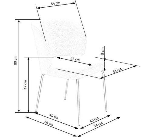 Стул HALMAR K474 кремовый/золотой