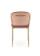Стул HALMAR K499 розовый/золотой