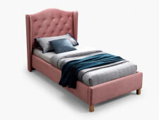 Кровать SIGNAL ASPEN Velvet Bluvel 52 античный розовый/дуб 90/200