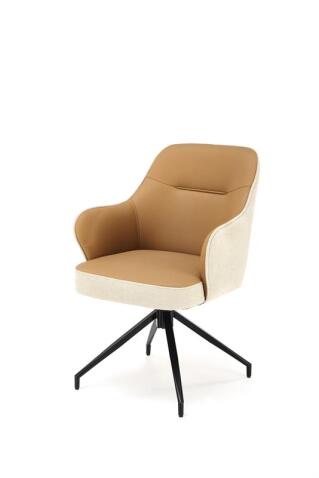 Стул HALMAR K527 коричневый/черный, поворотный