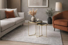 Комплект SIGNAL SCARLET II (2 стола журнальных) черный/золотой