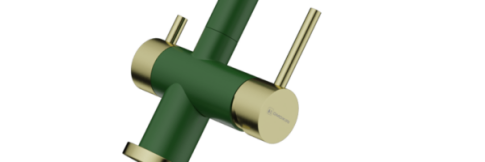 Смеситель для кухни Omoikiri Nagano-RG-LG royal green/светлое золото