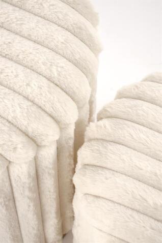 Комплект HALMAR FIDO (2 пуфа) кремовый/золотой