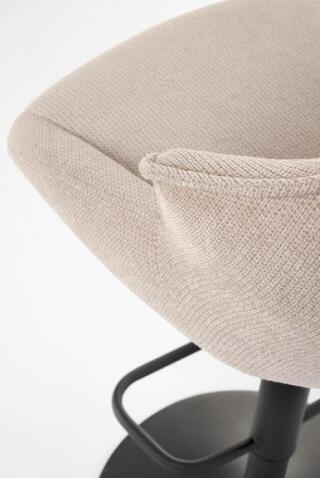 Стул барный HALMAR H122 бежевый/черный