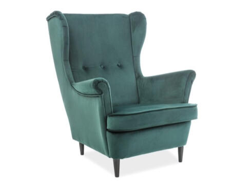 Кресло SIGNAL LORD Velvet Bluvel 78 зеленый/венге