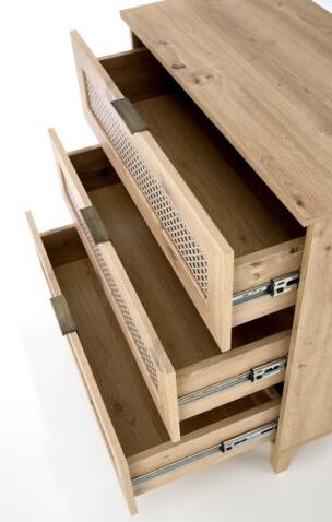 Комод HALMAR BORNEO KM-2 дуб артизан/черный