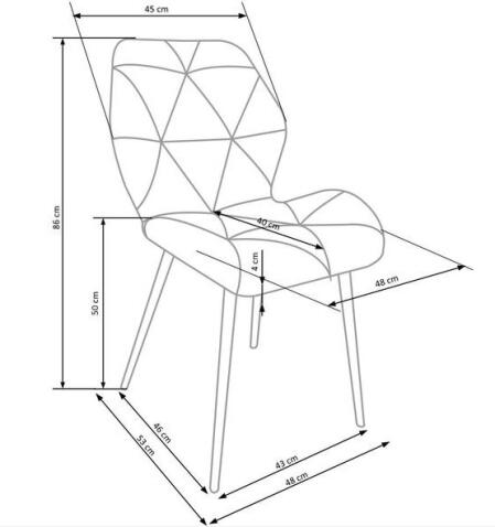 Стул HALMAR K453 серый/черный
