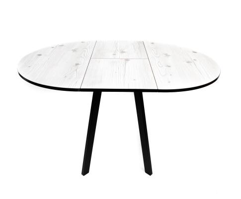 Стол ВВР Элип-2 Бискайская сосна/черный профиль, пластик