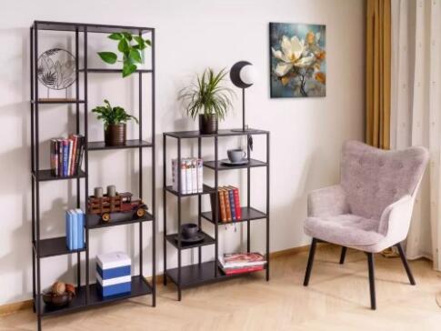 Стеллаж SIGNAL COSTA B черный 109/70