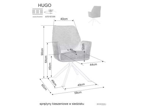 Стул SIGNAL HUGO Brego 22 светло-бежевый/черный, поворотный