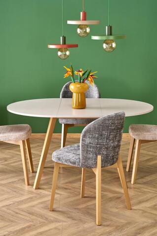 Стол обеденный HALMAR RUBEN кашемир/натуральный 102-142/102