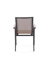 Стул HALMAR FIERRO черный/серый/коричневый