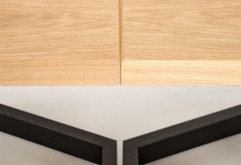 Стол обеденный HALMAR MASSIVE 2 дуб натуральный/черный 160-250/90