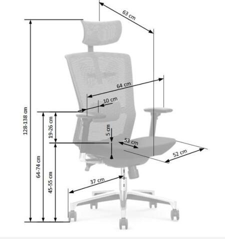 Кресло компьютерное HALMAR AMBASADOR черный/серый
