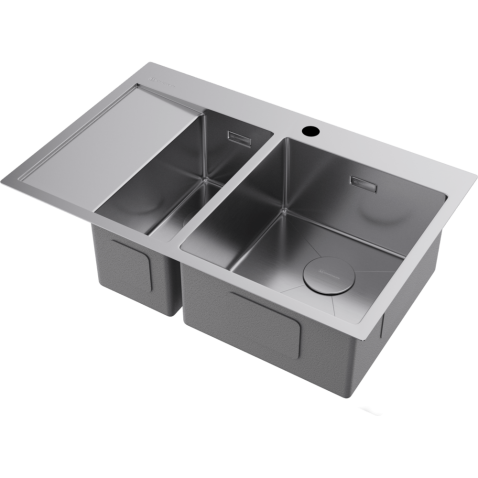 Кухонная мойка из нержавейки Omoikiri Akisame 78-2-IN-R нержавеющая сталь
