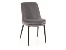 Стул SIGNAL KAYLA Velvet Bluvel 14 серый/черный