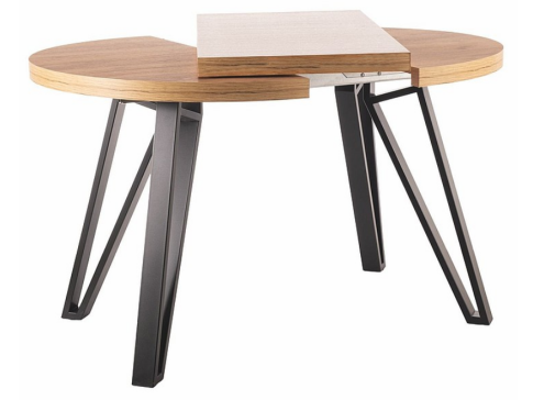 Стол обеденный SIGNAL GALAXY дуб артизан/черный 100-168/100