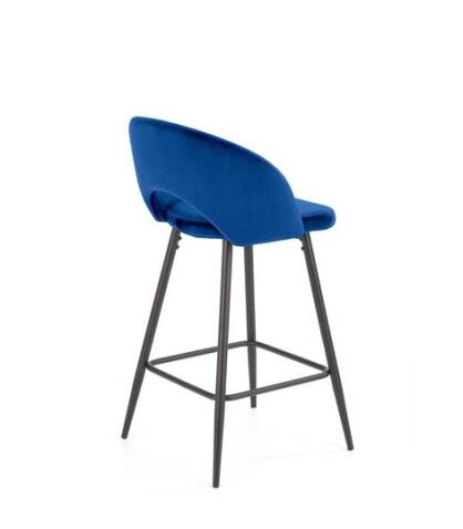 Стул барный HALMAR H96 темно-синий/черный
