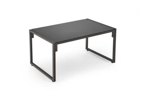 Комплект HALMAR SHARK (софа + 2 кресла + стол журнальный) черный/капучино