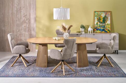 Стол обеденный HALMAR FARGO натуральный 120-210/120