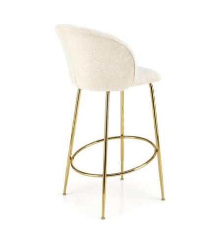 Стул барный HALMAR H116 кремовый/золотой