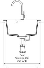 Кухонная мойка GRANFEST RONDO R-510 серый