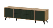 Тумба для ТВ SV-МЕБЕЛЬ (МС Милан К) Дуб Золотой/Олива Софт, с ящиками