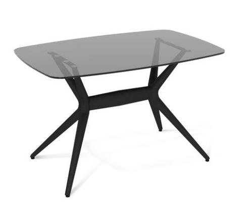 Стол Sheffilton SHT-TU30-2/TT26 118/77 стекло артикул SHT-Т167 черный/дымчатый