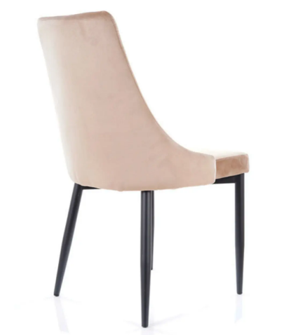 Стул SIGNAL TRIX B Velvet Bluvel 28 бежевый/черный