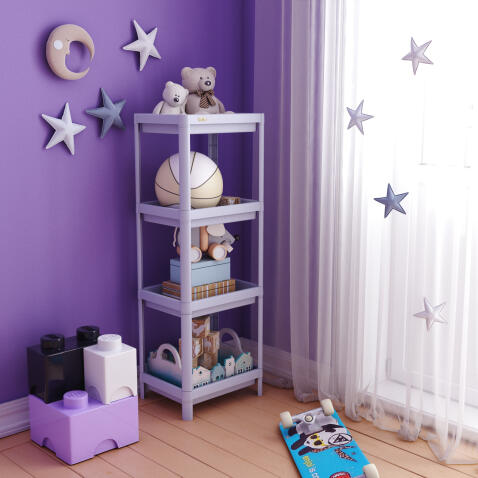 Стеллаж Sheffilton SHT-SS25-3 пастельно-лиловый