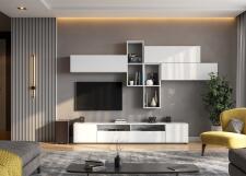 Тумба для ТВ NN Мебель (МС Токио) Белый текстурный