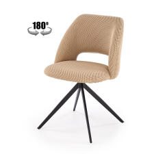 Стул HALMAR K546 бежевый/черный, поворотный