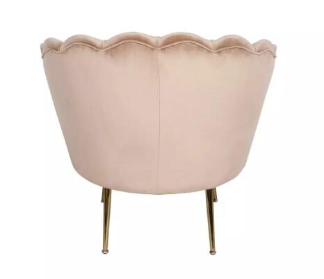 Кресло SIGNAL CAMELLIA Velvet Bluvel 28 бежевый/золотой