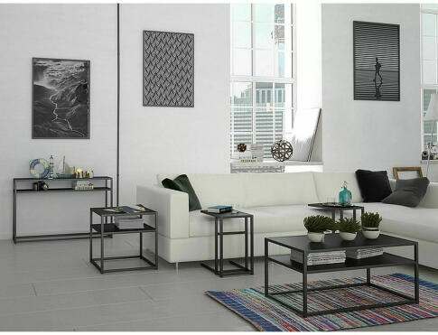 Стол журнальный SIGNAL SYMPHONY D черный/черный, 45/30/60