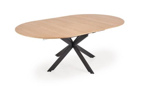 Стол обеденный HALMAR ACORD натуральный/черный 120-200/120